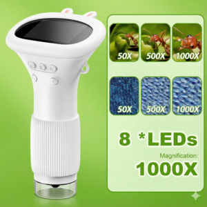 1000x handheld digital microscope 2 inch ips screen handheld hd microscope 2mp lens mini portable microscopes with 8 led light